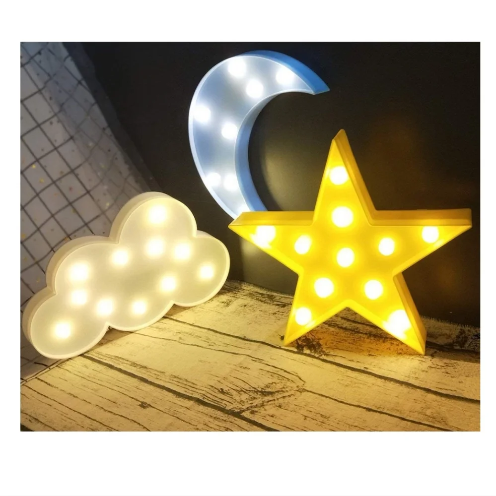 NEW Moon, Star and Cloud Night Lights